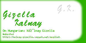 gizella kalnay business card
